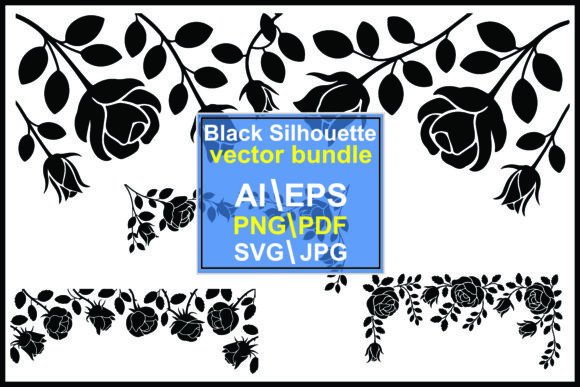 Black Rose and Leaf Decorative Flower: A Design Asset Guide