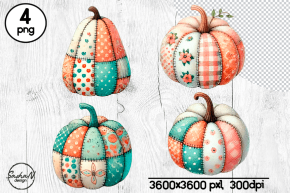 Decorative Pastel Patchwork Pumpkin Set: A Cozy Touch for Autumn