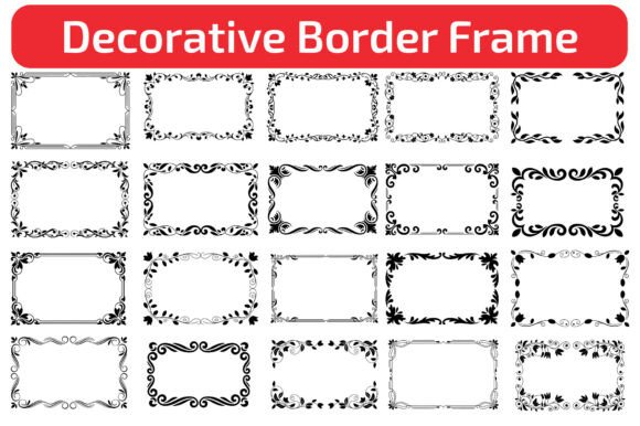 Elegant Decorative Border Frame Bundle: Elevate Your Designs