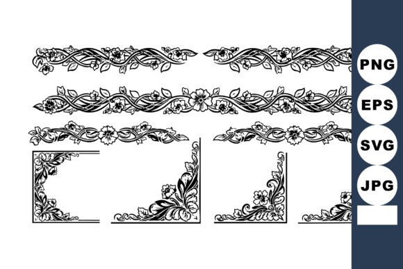 Elegant Frame Creation with Decorative Vintage Floral Borders