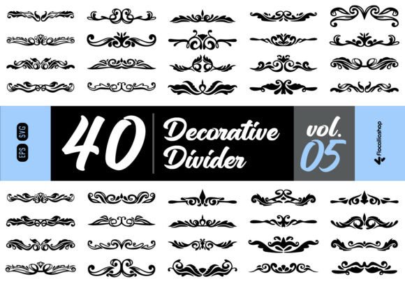 Elevate Your Design Projects with Vintage Line Art Dividers