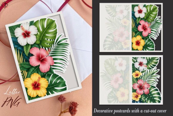 Elevate Your Greetings with Cut-out Floral Card Templates
