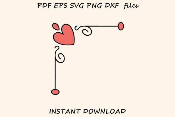 Elevate Your Romantic Designs with Heart Corner Flourishes