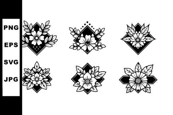 Floral Decorative Elements with Leaves a: A Design Toolkit