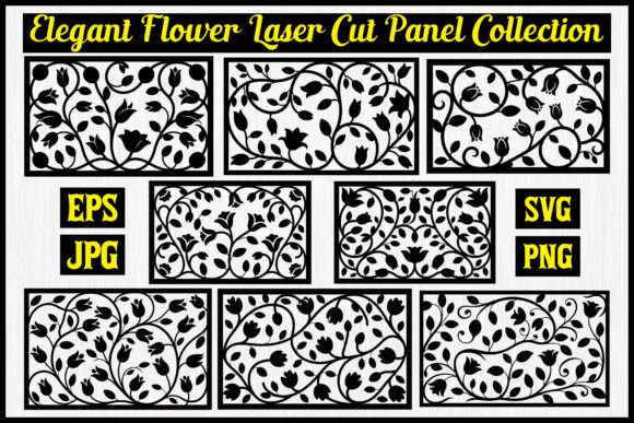 Floral Laser Cut Decorative Panel Bundle: Elevate Your Projects