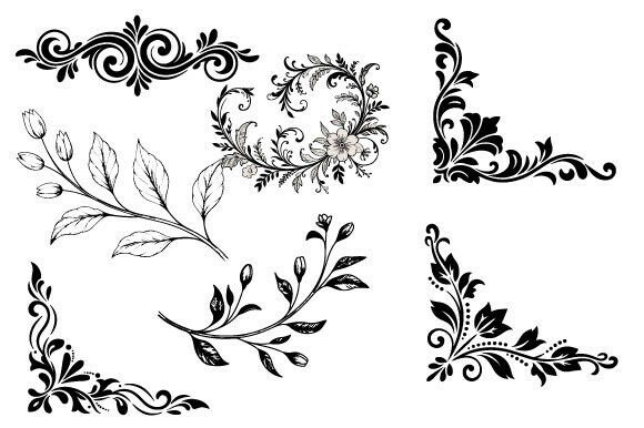 Flower Ornament Cut Decorative Vector: Your Go-To Floral Asset