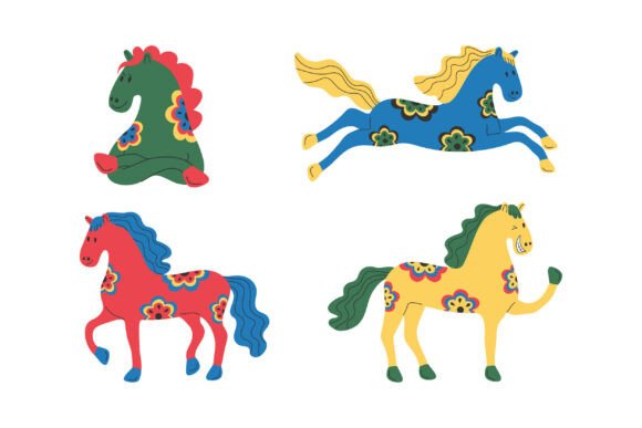 Hand Drawn Decorative Horses: A Fresh Take on Equine Design Assets