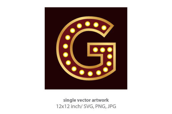 Lights Bulbs Inside Decorative Letter G: A Bold Asset
