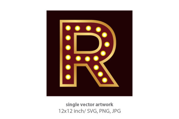 Lights Bulbs Inside Decorative Letter R: Your New Design Secret Weapon