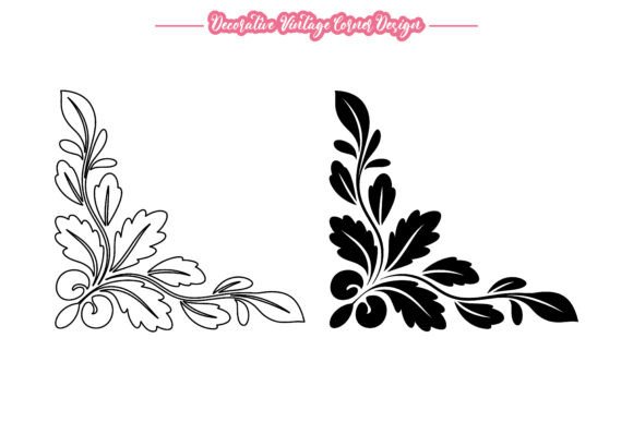 Retro Style Decorative Corner Frame: Vintage Charm for Modern Design