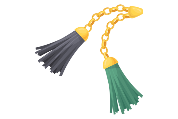 Tassel Charm Cartoon Icon: A Decorative Chain Accessory for Designers
