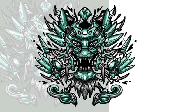 Unleash Chaos: The Explode Monster Head Graphic Decorative Asset