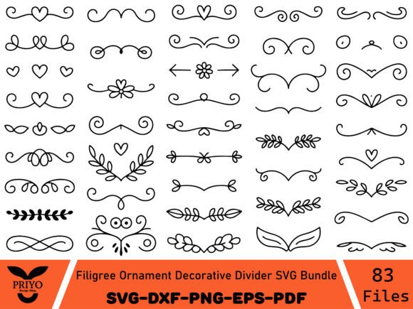 Using Filigree Ornament Decorative Dividers for Brand Polish